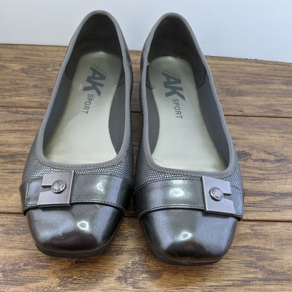 Anne Klein Sport Silver Flats
